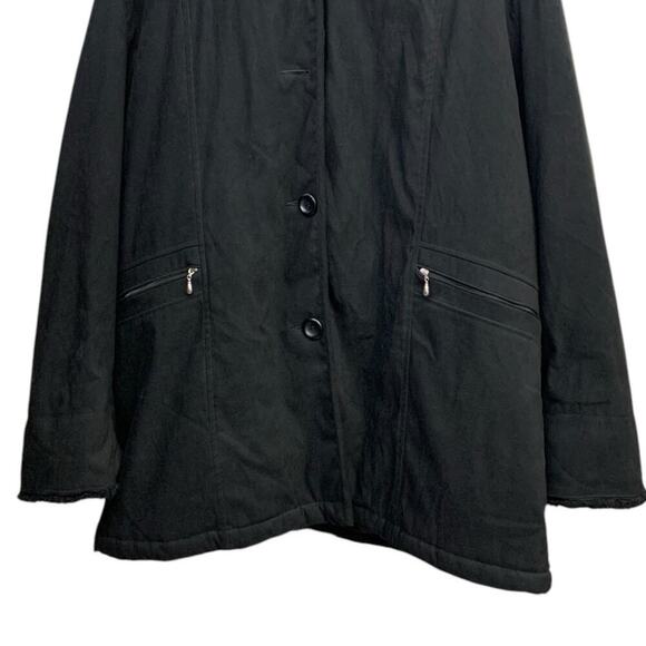 Marlo Artic Warmth Faux fur Black Jacket SZ XL - Picture 4 of 12